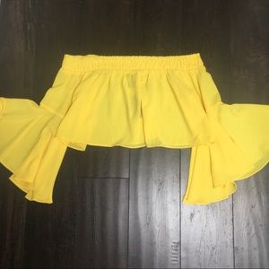 Yellow off the shoulder Top
